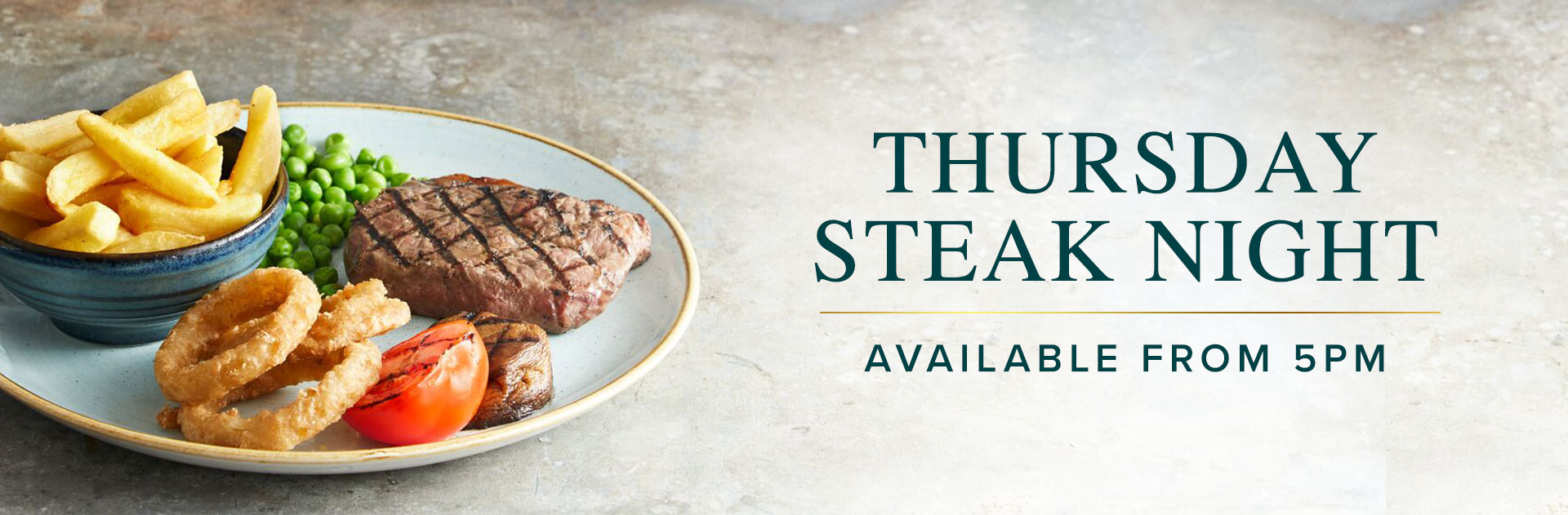 Thursday Steak Night at Three Hammers, St. Albans