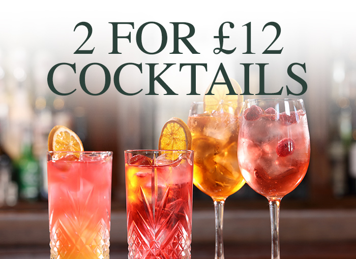 2 for £12 on cocktails